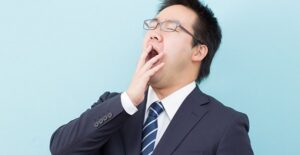 A man is fatigued