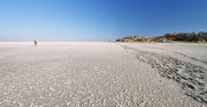 Makgadikgadi Pan is a large salt flat in Botswana.