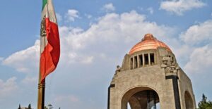 The Monumento a la Revolucion in Mexico City honors the Mexican Revolution.