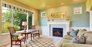 A bright open room