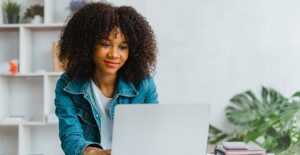 Woman comparing car insurance options