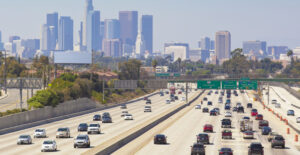 Leased cars driving on a highway