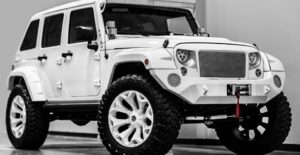 a white 2017 jeep wrangler sport