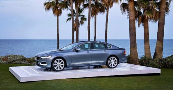 a gray 2017 volvo s60