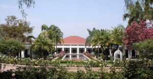 The gardens of the Richard Nixon Presidential Library and Museum.