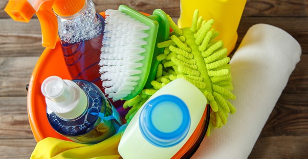 Supplies for cleaning your home