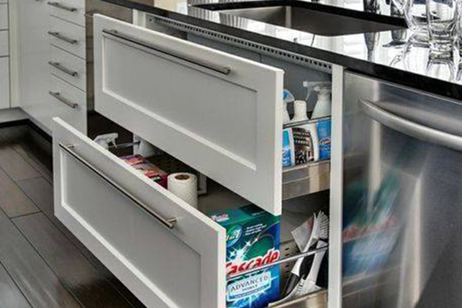 Keep cleaning supplies where you use them.