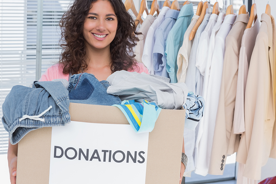 Keep a donation box in your closet.
