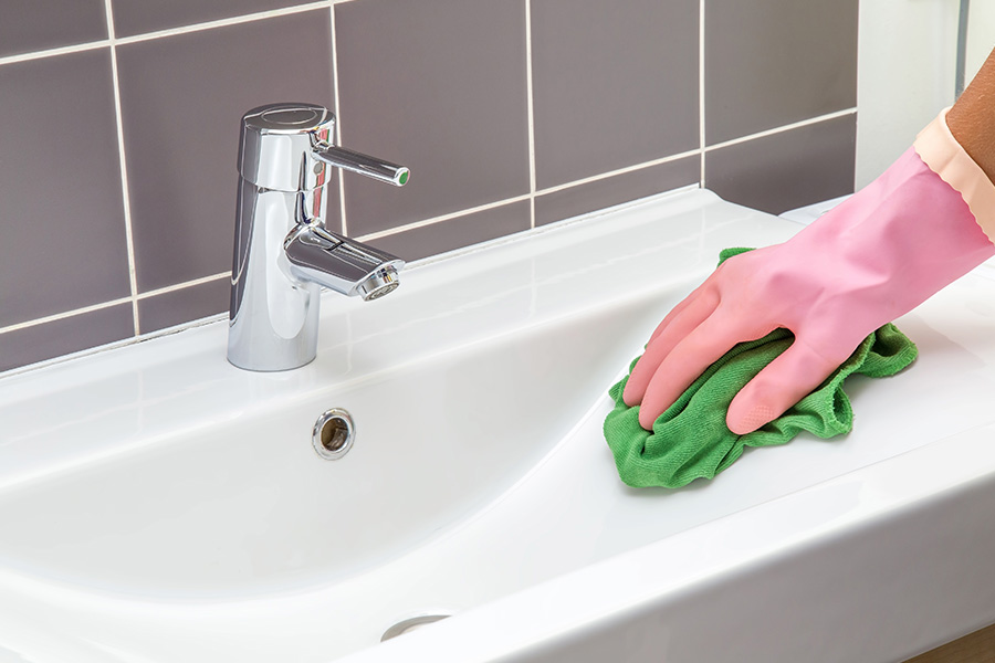Dry your sink.