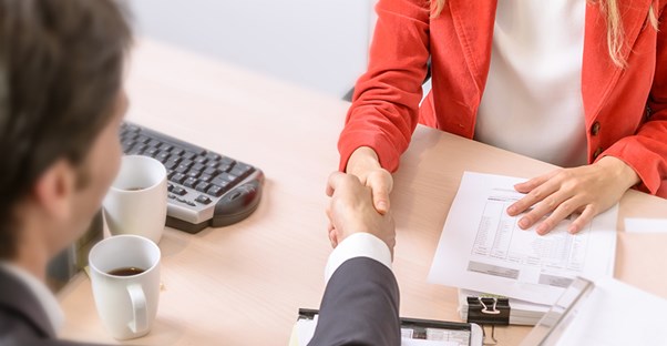 woman getting a small business loan