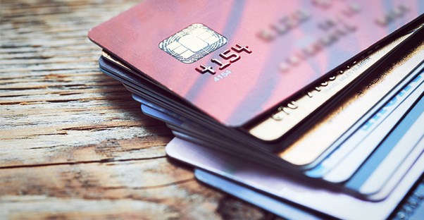 stack of credit cards to represent someone with bad credit