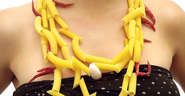 A pasta necklace