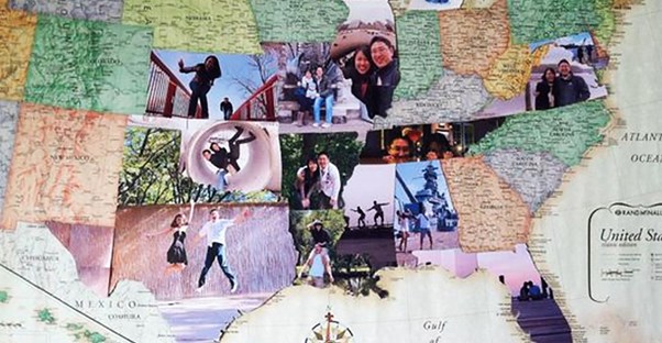A photo travel map