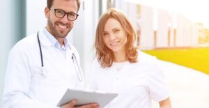 doctor and patient discussing a stye