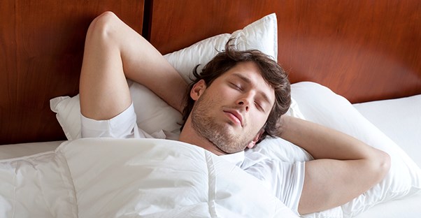 guy sleeping and grinding his teeth