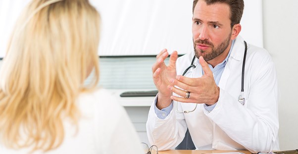 doctor discussing adenomyosis with a patient