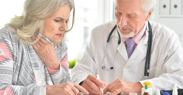 a doctor and patient discuss overactive bladder information together