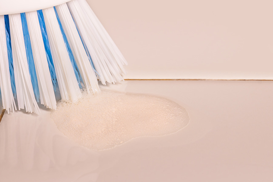 Use a Brush on Grout