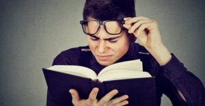 guy studying the causes of lazy eye