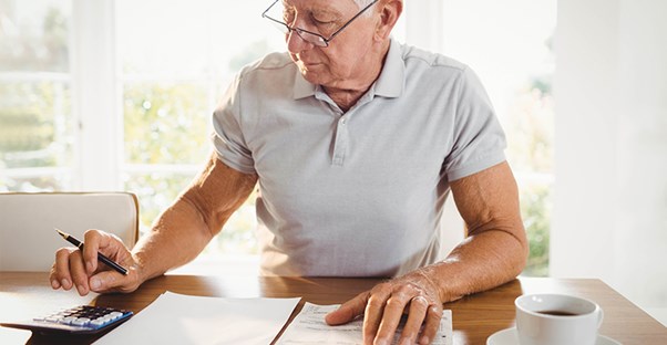 guy doing his taxes