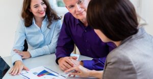 couple working with tax relief company