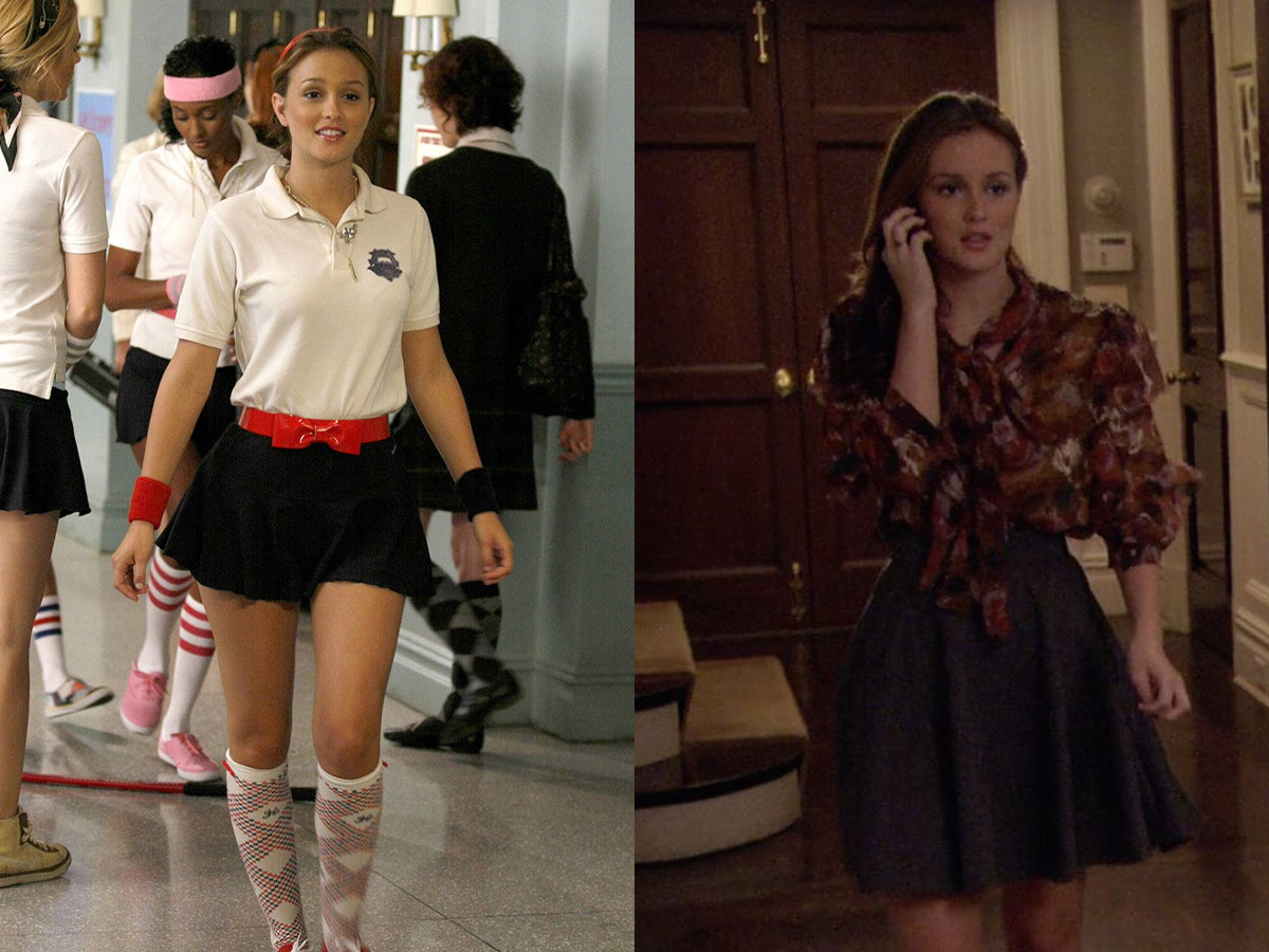 Blair Waldorf's A-Line Skirt & Knee High Socks