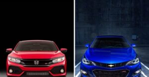 2017 Chevrolet Cruze vs. 2017 Honda Civic.