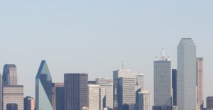 a city with bad air pollution