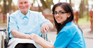 a nurse treats a shingles patient