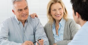 Couple planning for their impending retirement
