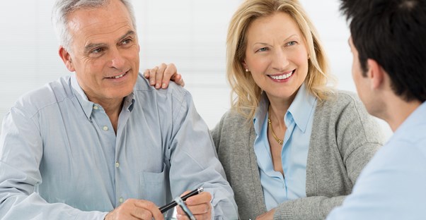 Couple planning for their impending retirement