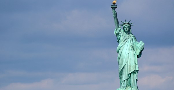 View of the statue of liberty
