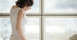 Woman in her first trimester.