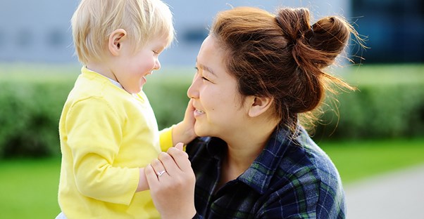 child and caregiver