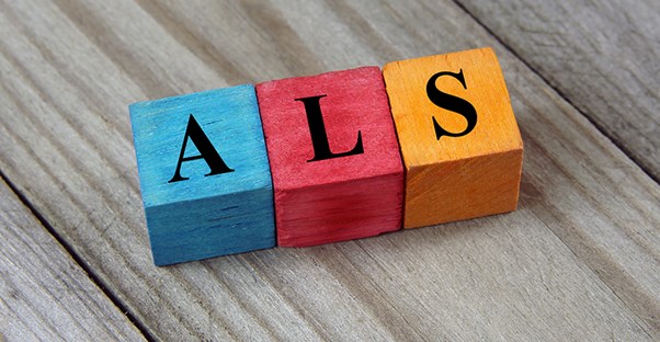 toy blocks spell out als the abreviation of amyotrophic lateral sclerosis