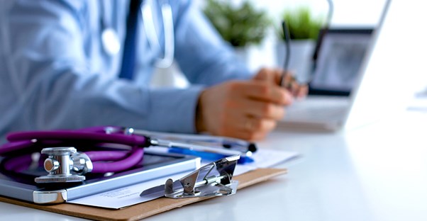 Doctors desk. ALS treatments
