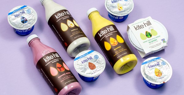 kite hill drinkable yogurt greek yogurt and cheese spread