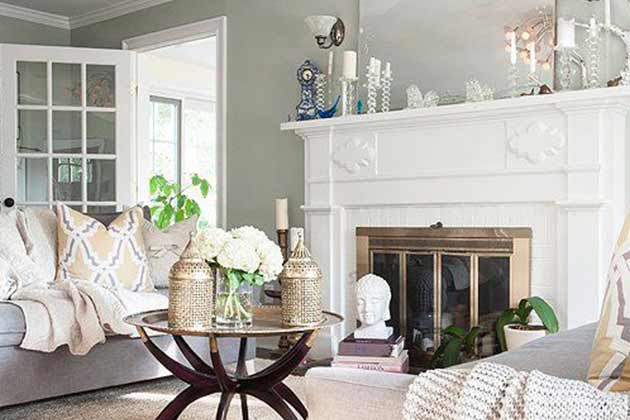 Sage Green and Rose-Beige