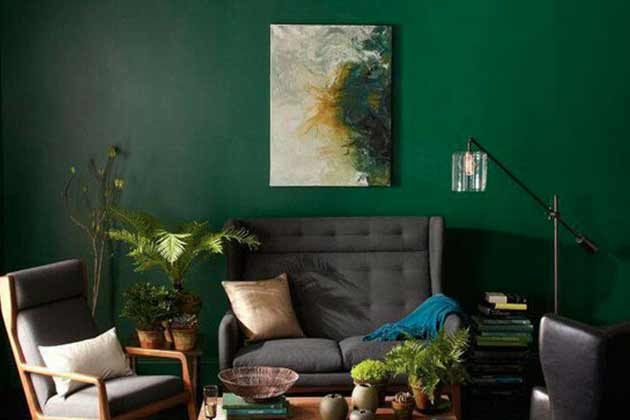 Dark Green Living Rooms
