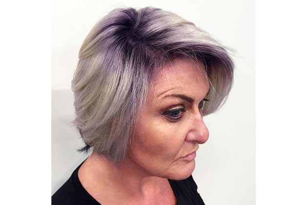 Icy Blonde with Dark Roots