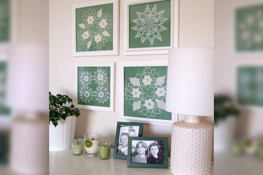 Put those doilies up