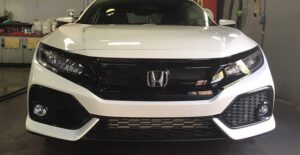 a new white honda civic