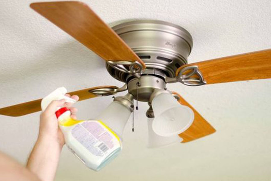 Dust your ceiling fans, light fixtures, and AC vents