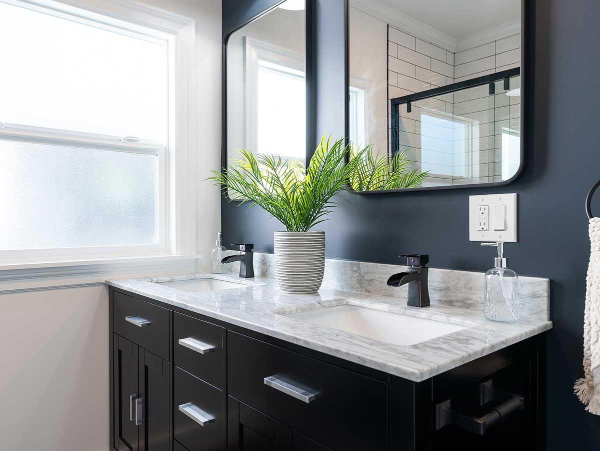 Replace the bathroom vanities