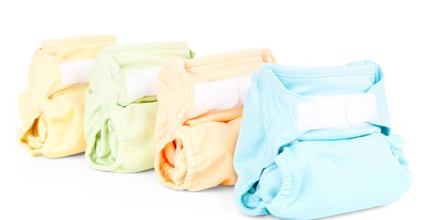diapers in a row