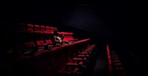 woman in theater