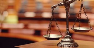 A scale representing the justice system