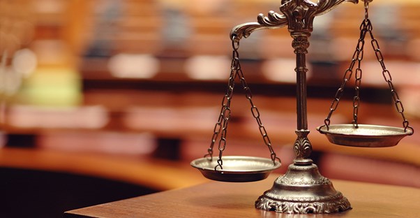 A scale representing the justice system