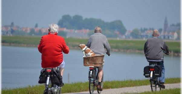 older people cycling