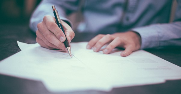 lawyer with documents
